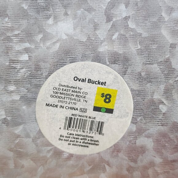 True Living Red White Blue Aluminum Grillin & Chillin Oval Outdoor Ice Bucket - Picture 16 of 16